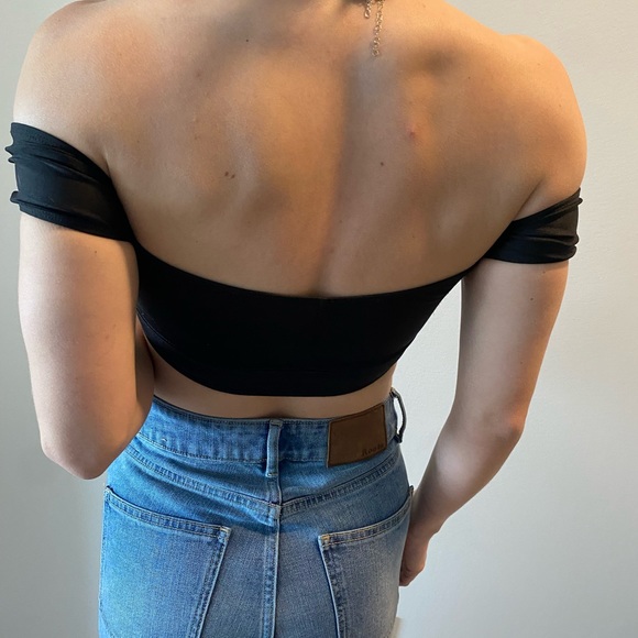 Lace up black bra top - Picture 2 of 2